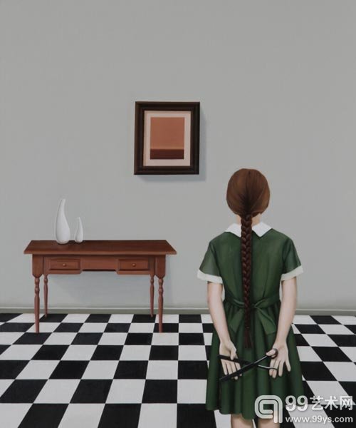 于洋 她的三味书屋·1 布面油彩  100x120cm 2014