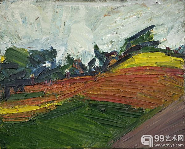 弗兰克·奥尔巴赫(Frank Auerbach)作品《Primrose Hill》（1971）