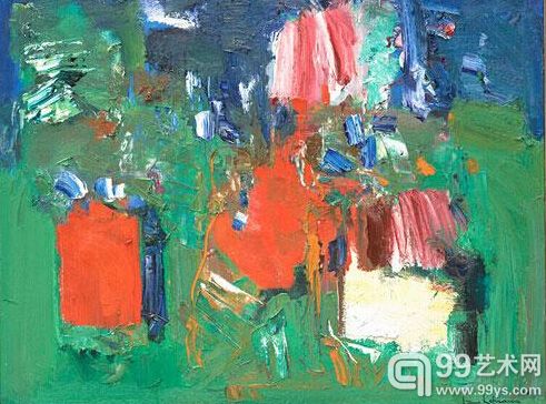 汉斯•霍夫曼，“Summer Bliss”，1960年，布面油画
