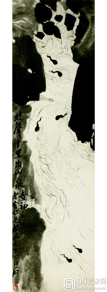 齐白石 《蛙声十里出山泉》
