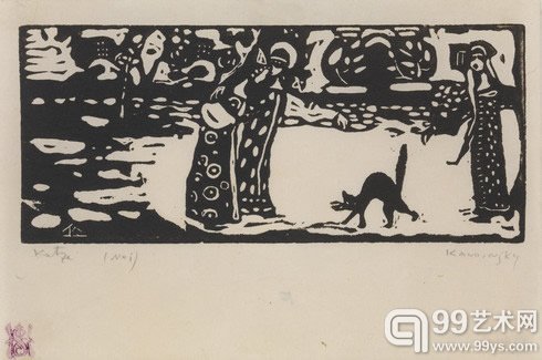 Vasily Kandinsky,《Cats》,1907 古根海姆博物馆 @Guggenheim