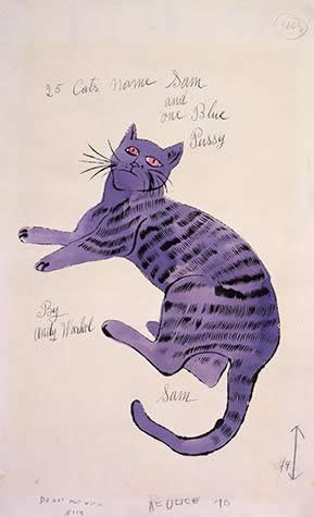 Andy Warhol,《Untitled (Sam)》,1954 年 安迪·沃霍尔博物馆 @TheWarholMuseum