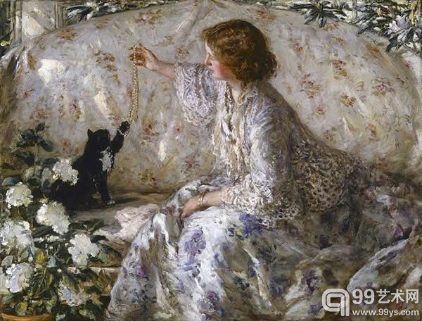 Philip Wilson Steer,《Hydrangeas》,1901 剑桥大学费兹威廉博物馆 @FitzMuseum_UK