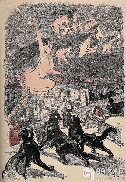 Theophile Alexandre Steinlen,《Metamorphosis》,19 世纪末 伦敦惠康博物馆 @ExploreWellcome