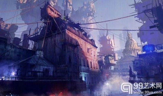 法艺术家绘2084年都市图挑战人类愿景 似末日大片