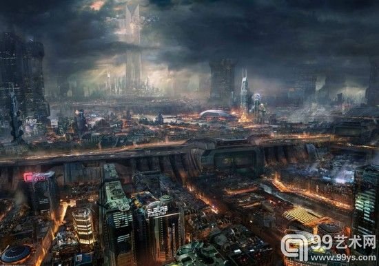 法艺术家绘2084年都市图挑战人类愿景 似末日大片