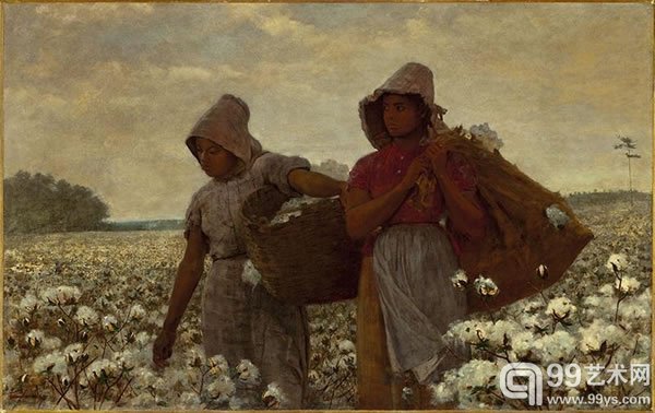 温斯洛·霍默(Winslow Homer)作品《摘棉花的人》(1876)