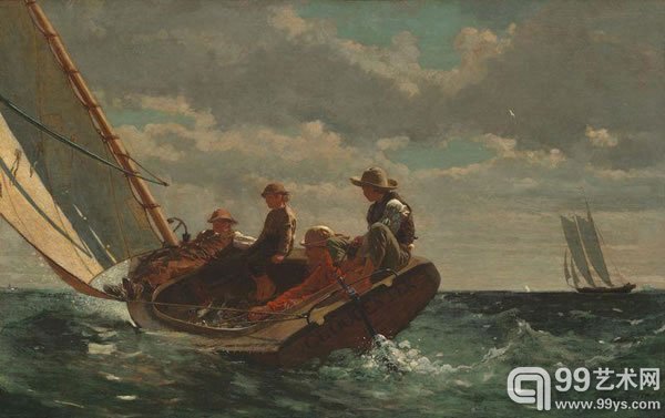 温斯洛·霍默(Winslow Homer)作品《Breezing Up (A Fair Wind)》(1873-76)