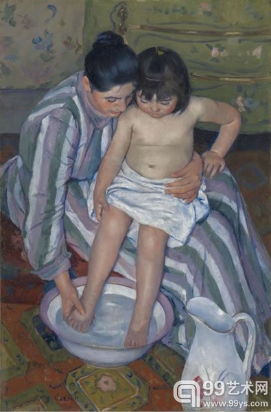玛丽·卡萨特(Mary Cassatt)作品《The Child`s Bath》(1893)