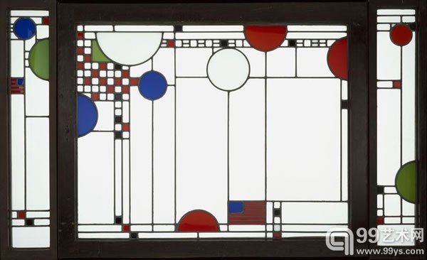 弗兰克·劳埃德·赖特(Frank Lloyd Wright)作品《Avery Coonley Playhouse Triptych Window》(1912)