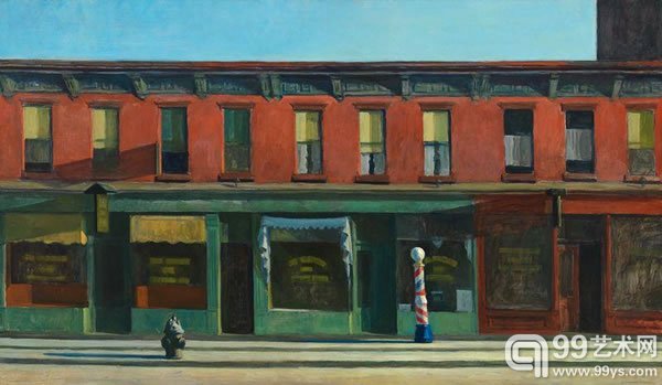 爱德华·霍普(Edward Hopper)作品《Early Sunday Morning》(1930)