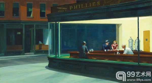 爱德华·霍普(Edward Hopper)作品《Nighthawks》(1942)