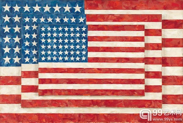 贾斯培·琼斯(Jasper Johns)作品《Three Flags》(1958)
