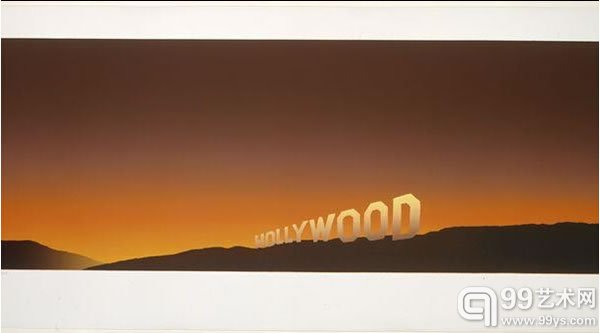 爱德·卢查(Edward Ruscha)作品《Hollywood》(1968)