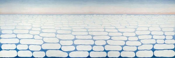 乔治亚·欧姬芙(Georgia O`Keeffe)作品《Sky Above Clouds IV》(1965)