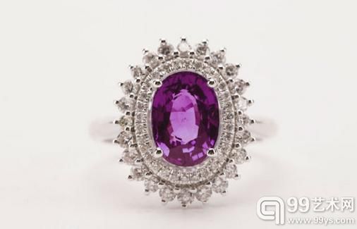 3.03克拉变色蓝宝石戒指 估价：RMB80，000-120，000