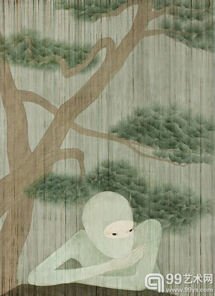 《听松图》