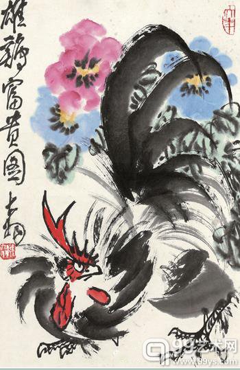 LOT4025 陈大羽 雄鸡富贵图 RMB 57,500