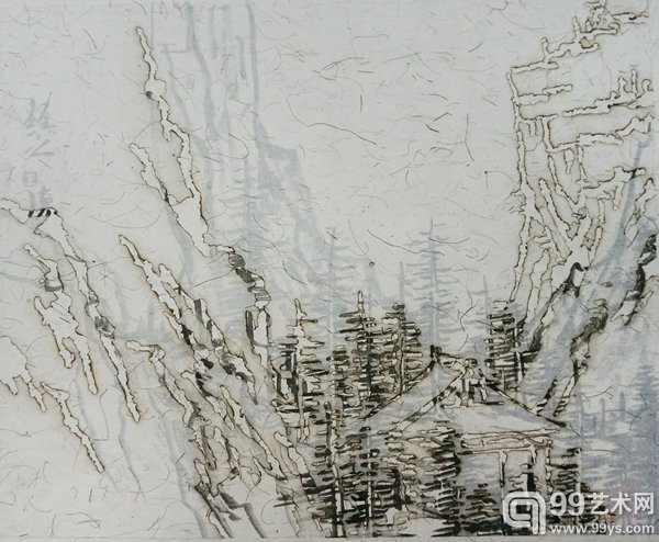 文伯仁(1502-1575) 隆庆辛未春五峰 后山图 No14