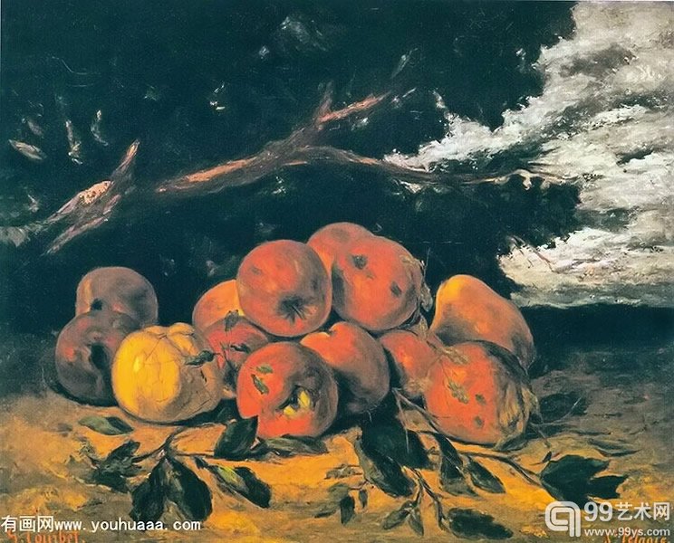 库尔贝 《树下的红苹果》 1871-1872年