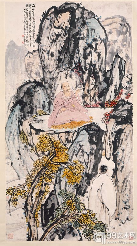 Wang Zhen 《Buddhist Sage》 1928作,大都会博物馆藏。