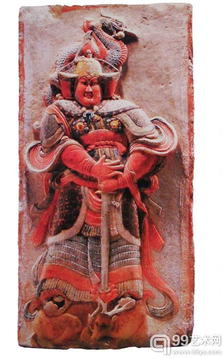五代 武士浮雕