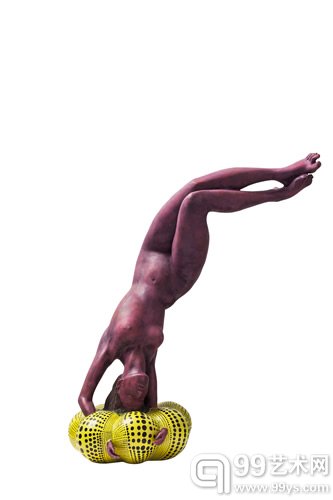 梦见草间弥生的枕头 Meet Yayoi Kusoma`s Pillow in a dream 铜 Bronze 100x67x28cm 2014