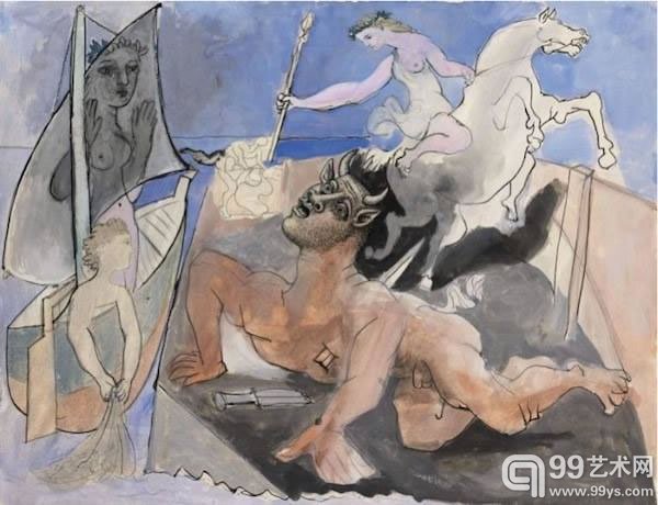 No 8 :毕加索作品《Composition au Minotaure》（1936）成交价约1040万英镑