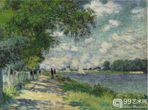 No 10 :莫奈作品《阿尔让特依的塞纳河》（1875）成交价约850万英镑