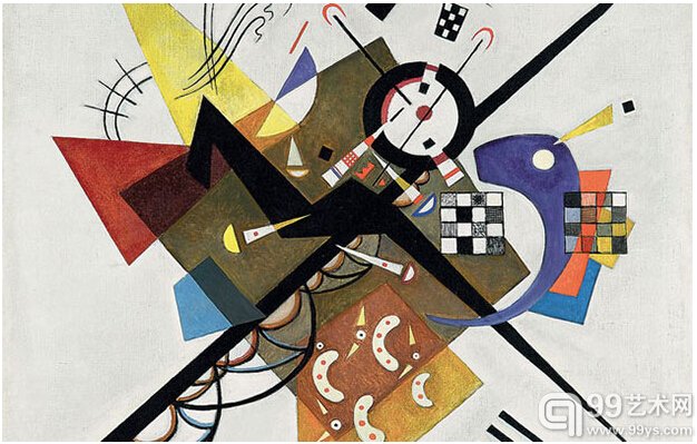 5.《On White II 》(Auf Weiss II), 1923 