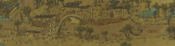 仇英(传)清明上河图卷,文征明跋尾(拍品编号409,估价:8,000,000-10,000,000日元/480,000-600,000人民币)
