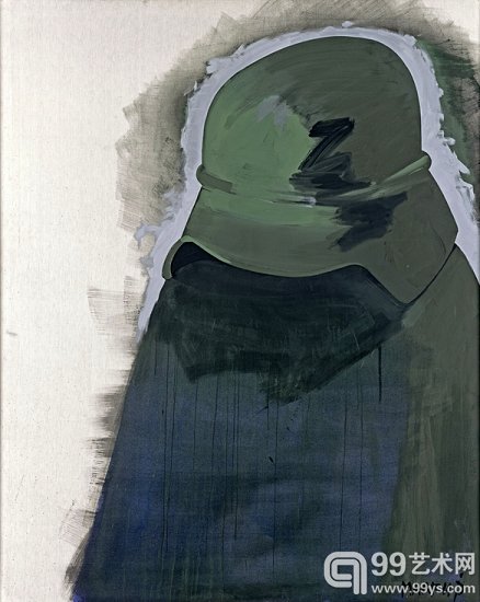 马库斯·吕培慈油画作品《头盔》（235cm×190cm）