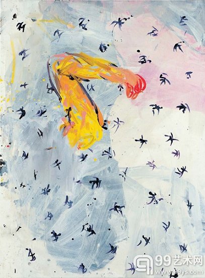 乔治·巴塞利兹油画作品《佳尼美德》（148cm×110cm）