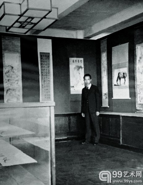 傅抱石在东京书画篆刻个展上