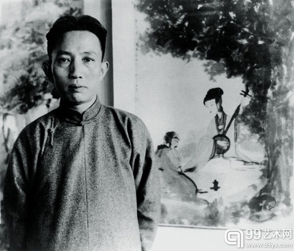 1947年在个人画展上