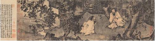 采薇图 李唐 卷 绢本 设色 27.2 cm×90.5 cm 故宫博物院藏