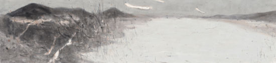 杜小同 《北方》，215×50cm，水墨宣纸，2014年