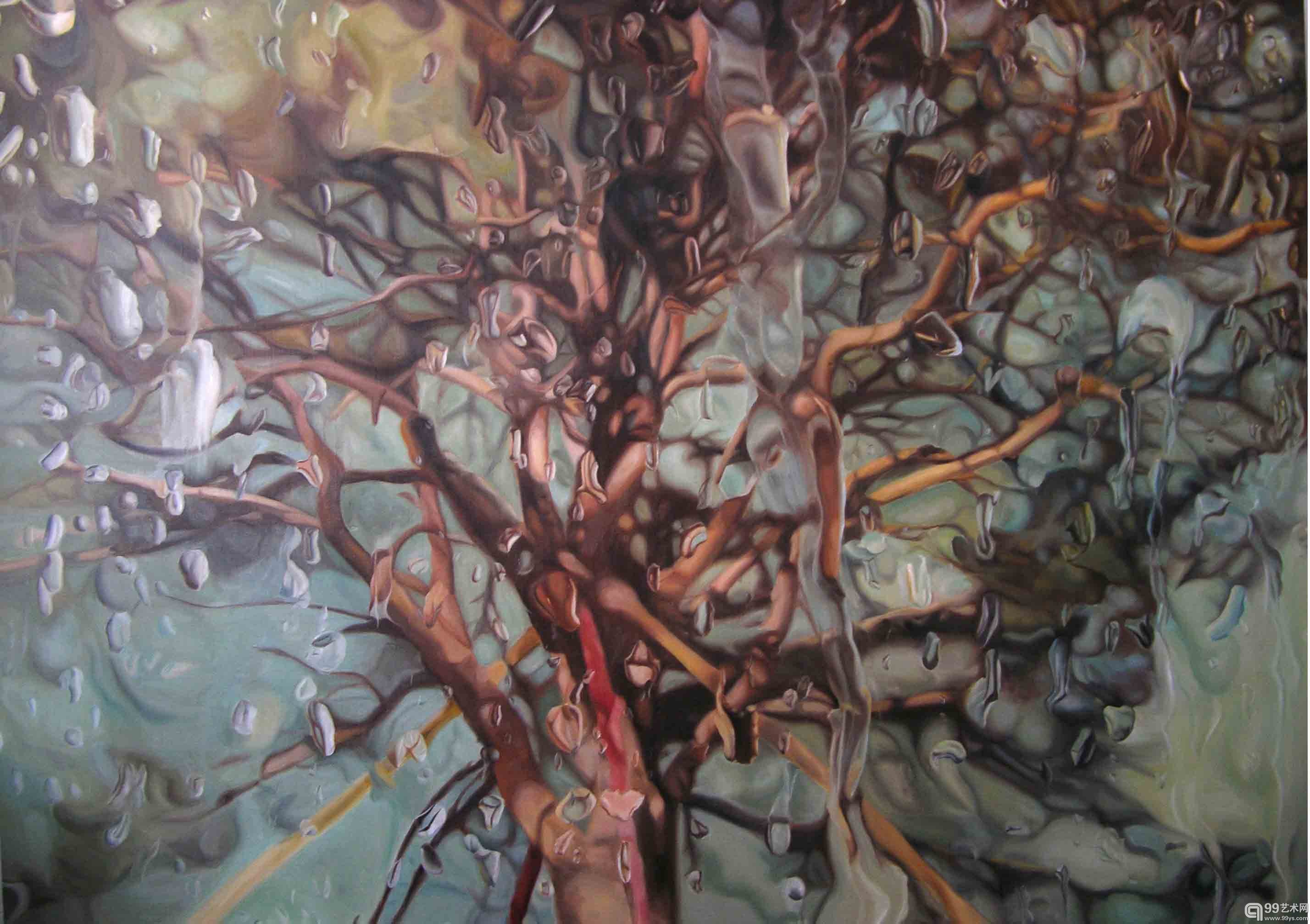 曹锡辉《树》120x170cm布面油画2005 