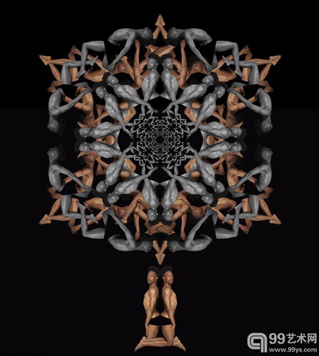 艺术家借助黑白照巧思展现人体艺术