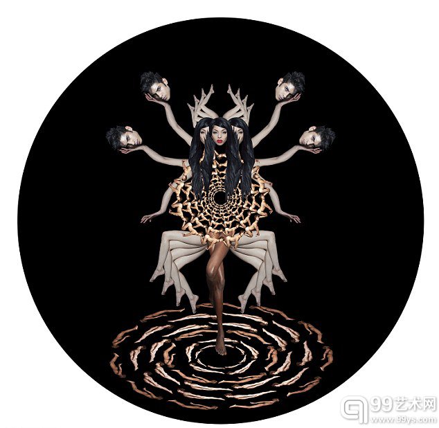 艺术家借助黑白照巧思展现人体艺术