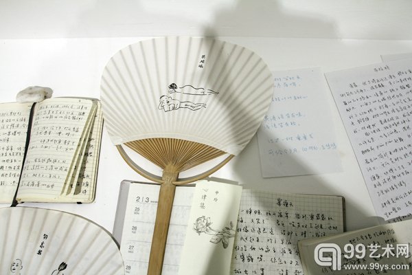 现场展出艺术家的日记