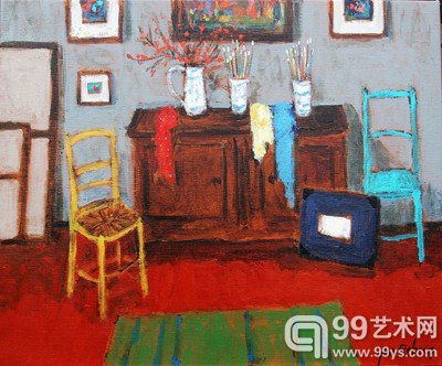 Inte rieur au buffet  作者：彦那•黑北客  规格：65x54