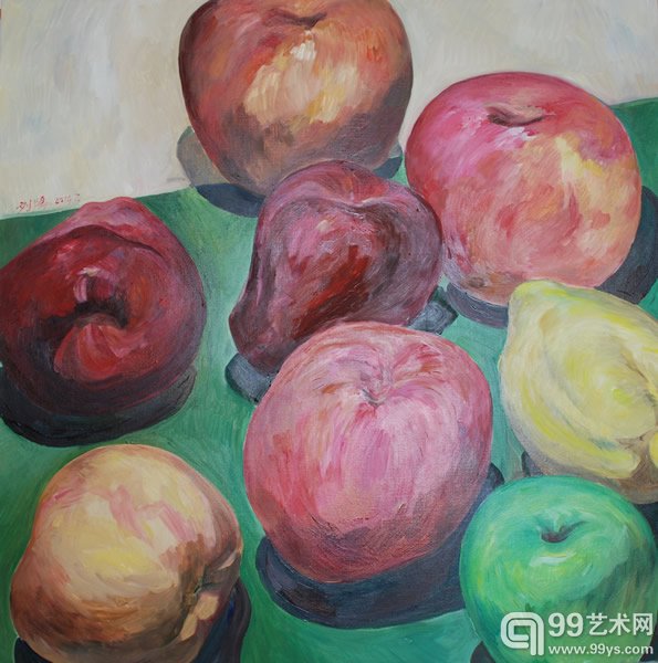 刘阳 苹果 100x100cm 布面油画 2014