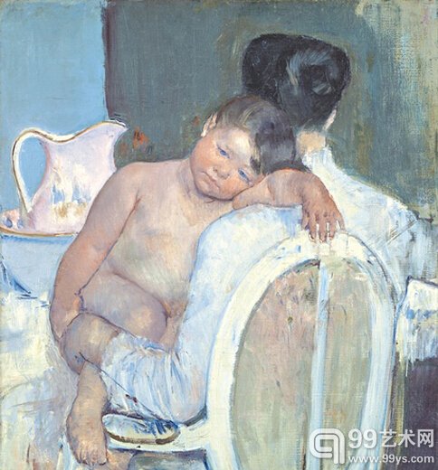 卡萨特 《坐着的母亲与怀抱的婴儿》 1890年