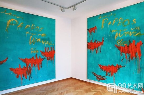 争议焦点:赛扬·托姆布雷(Cy Twombly)作品《Leaving Paphos Ringed With Waves》(2009)