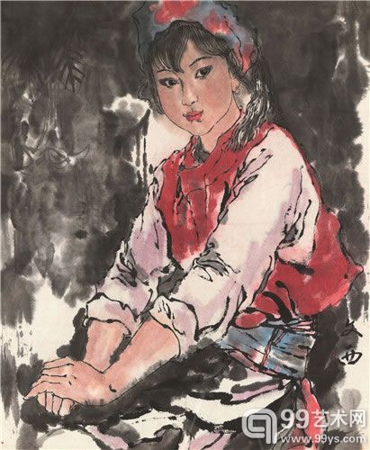 刘文西(b.1933) 少女