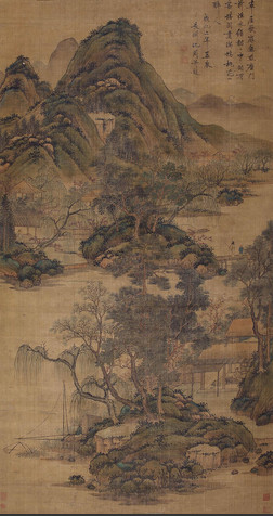沈周 桃花坞 立轴	