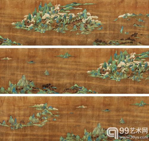 佚名 溪江迭嶂图 手卷	