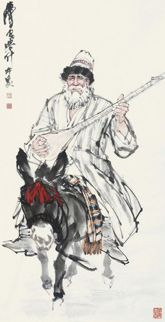 黄胄 喀什印象 镜心	