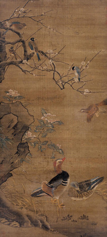 佚名 雪梅鸳鸯图 轴	